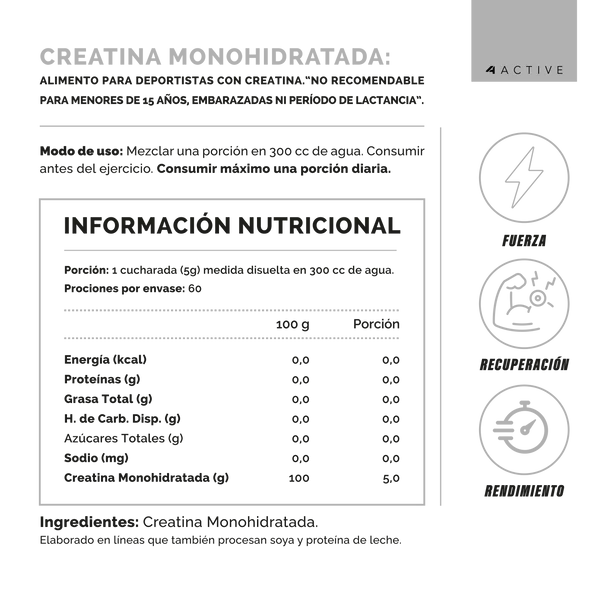 100% pura creatina monohidratada 300g 100% pura creatina monohidratada 300g