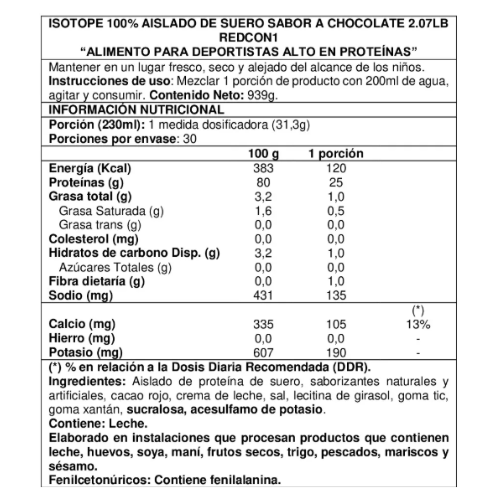 redcon1 whey protein isolate (2,07lb) redcon1 whey protein isolate (2,07lb)