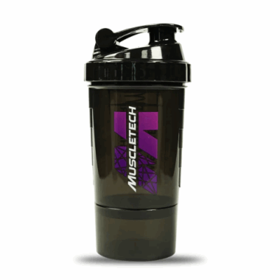 shaker muscletech negro 500ml / porta proteína